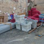 matériaux pour les travaux rue du Carrefour