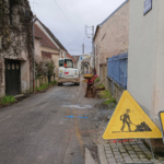route barrée rue du Carrefour
