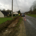 préparation effectuée avant dépose du gravier