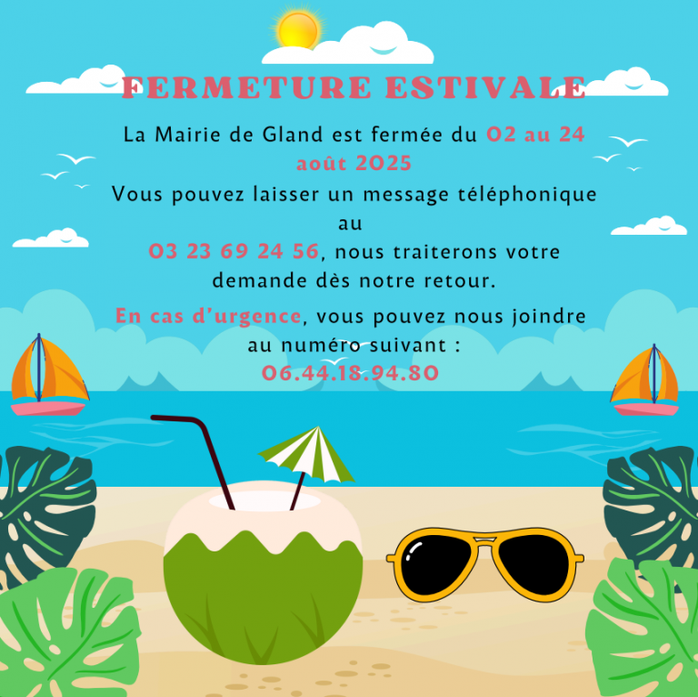 Photo de FERMETURE ESTIVALE